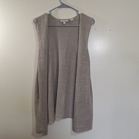 Ann Taylor 100% Linen Gray Vest size Medium - Picture 1 of 3